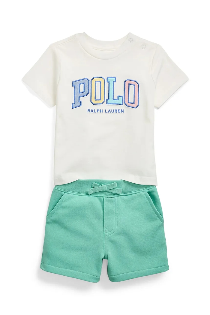 Polo Ralph Lauren komplet niemowlęcy nadruk biały 320966475001