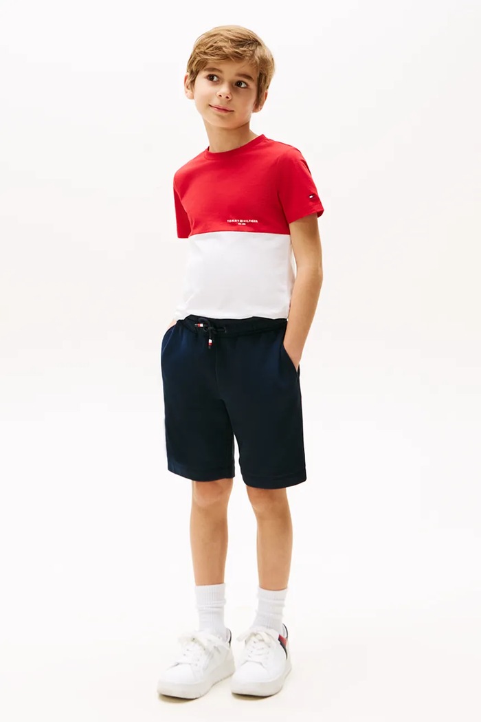 Dětská souprava Tommy Hilfiger hladký červená KB0KB09620.86.122.PPYA
