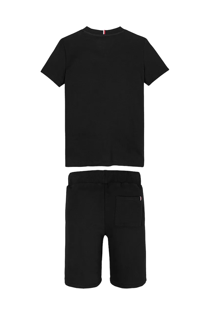 Chłopiec Tommy Hilfiger komplet bawełniany dziecięcy KB0KB09666.128.176.PPYA czarny