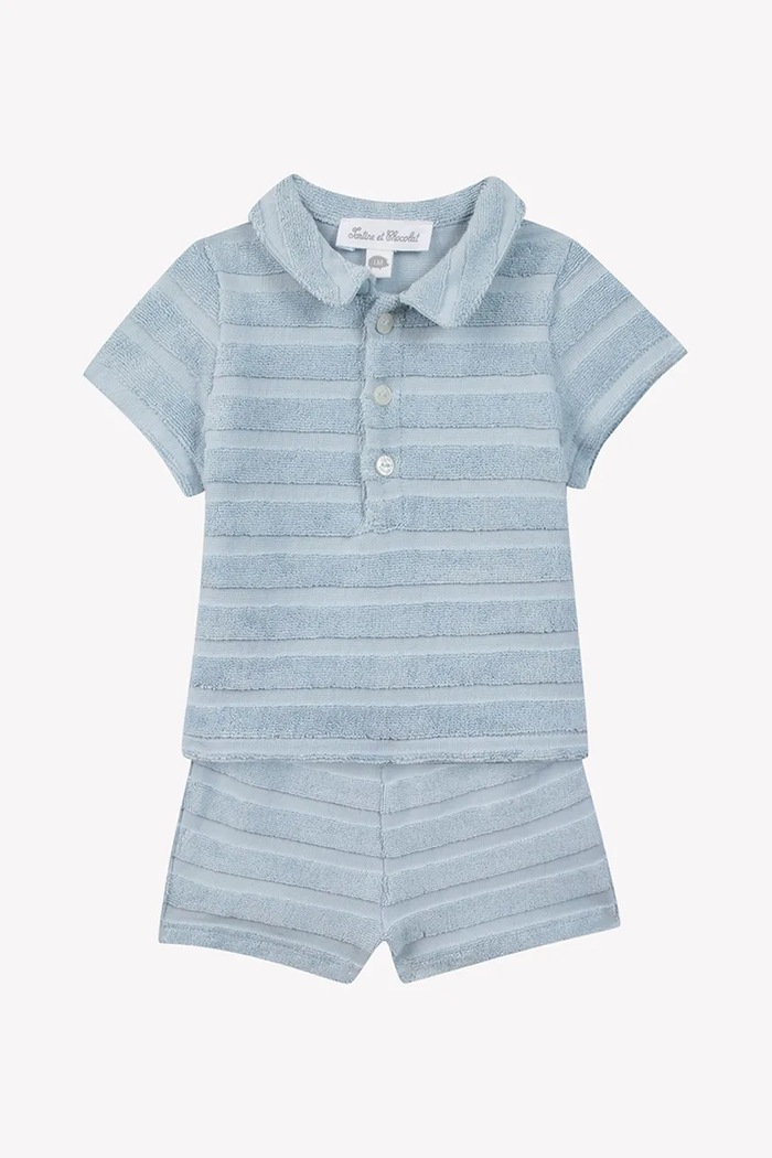 Tartine et Chocolat compleu bebe tricotaj albastru CA37050.80.94