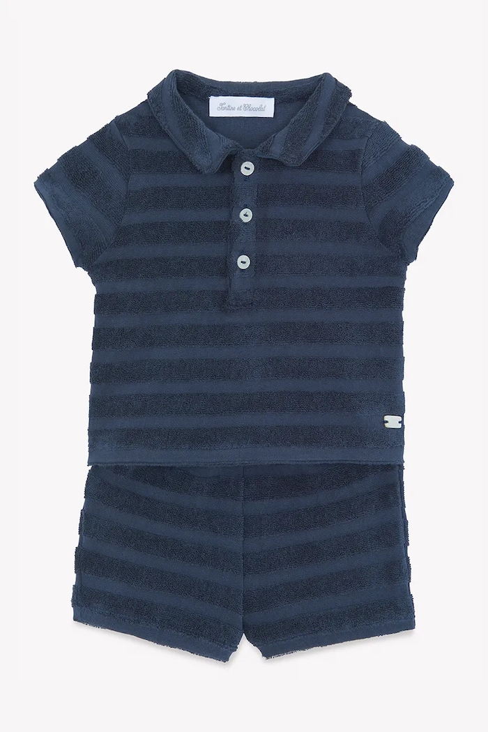 Komplet za bebe Tartine et Chocolat pletivo mornarsko plava CA37050.80.94