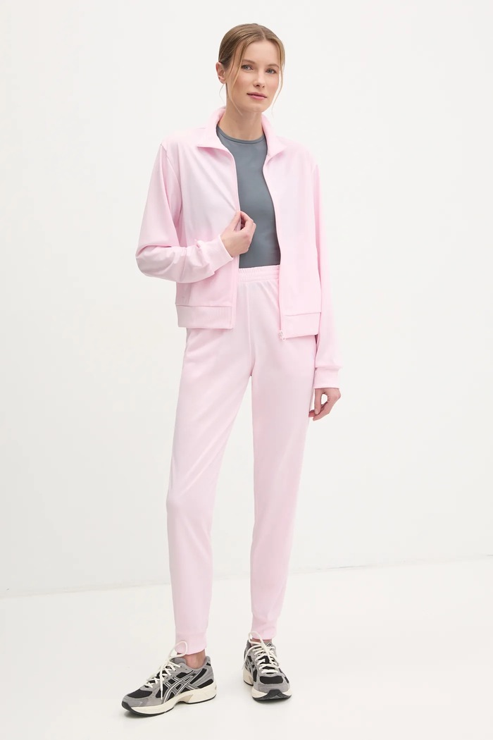 Trenirka adidas Feelcozy pletivo roza JD4476