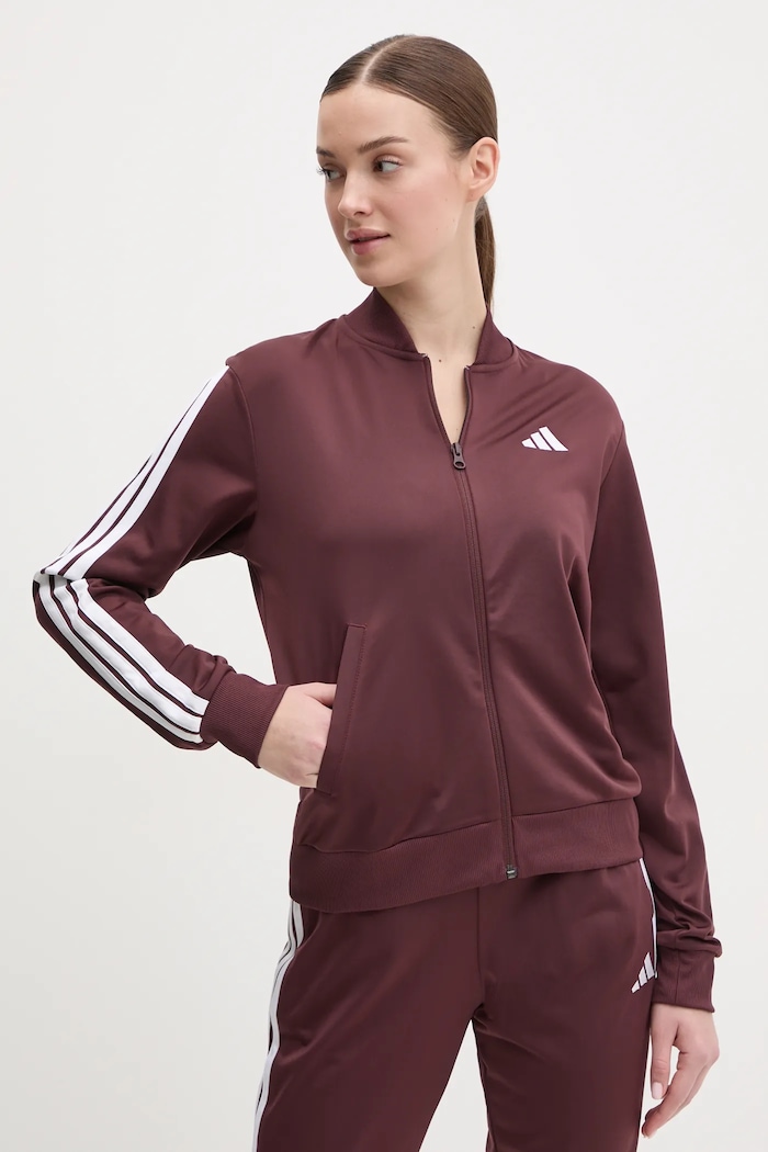 Ruházat adidas melegítő szett 3-Stripes JD2683 burgundia