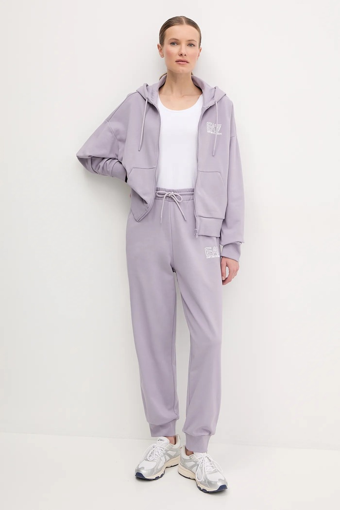 Tepláková souprava EA7 Emporio Armani bavlna fialová AF12473.7W000110