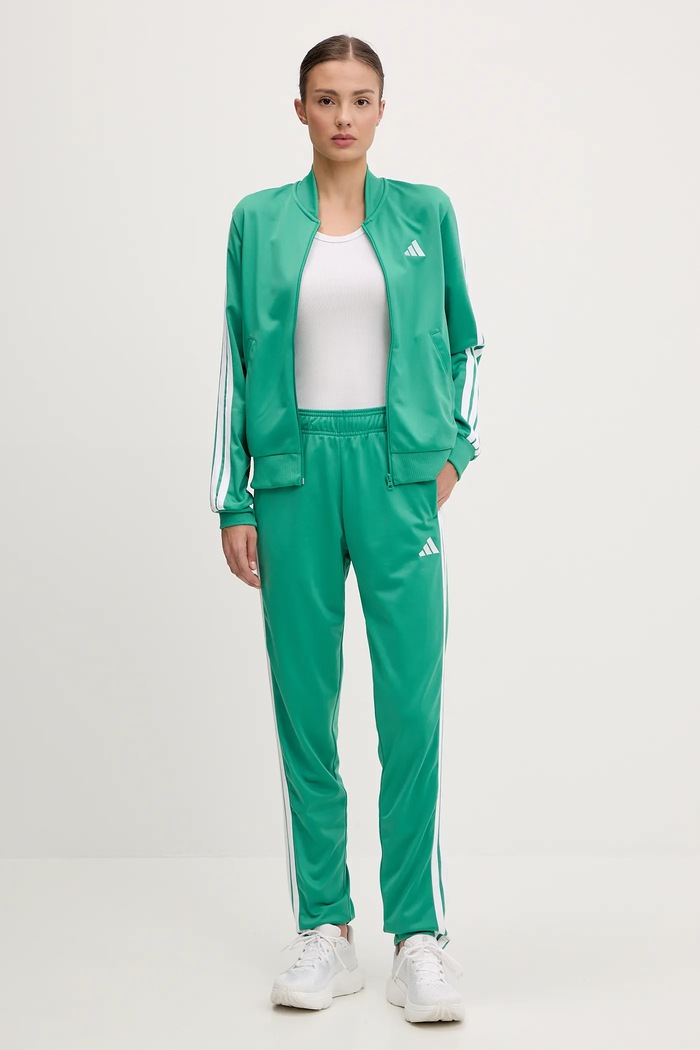adidas melegítő szett 3-Stripes aplikációval zöld JD2687