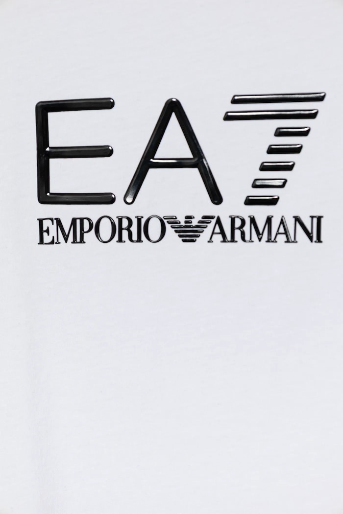 Dziewczynka EA7 Emporio Armani komplet sportowy dziecięcy bawełniany 7G000070.AF12503 biały