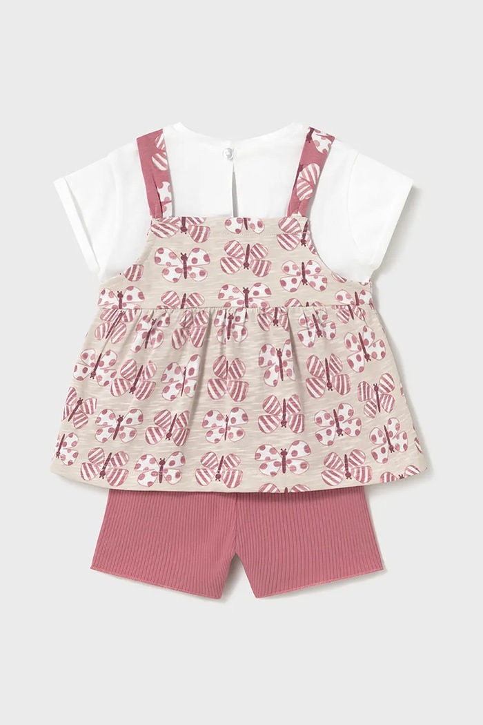 Dětská bavlněná souprava Mayoral 1229.4D.Baby.PPYA růžová SS25
