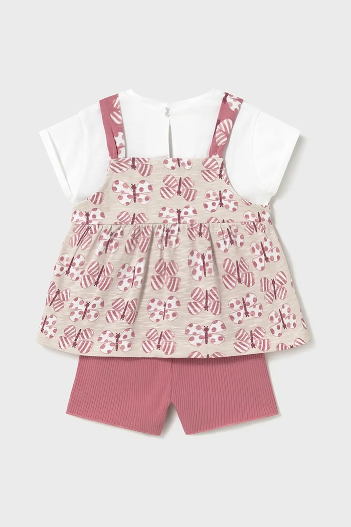 Dětská bavlněná souprava Mayoral 1229.4D.Baby.PPYA růžová SS25