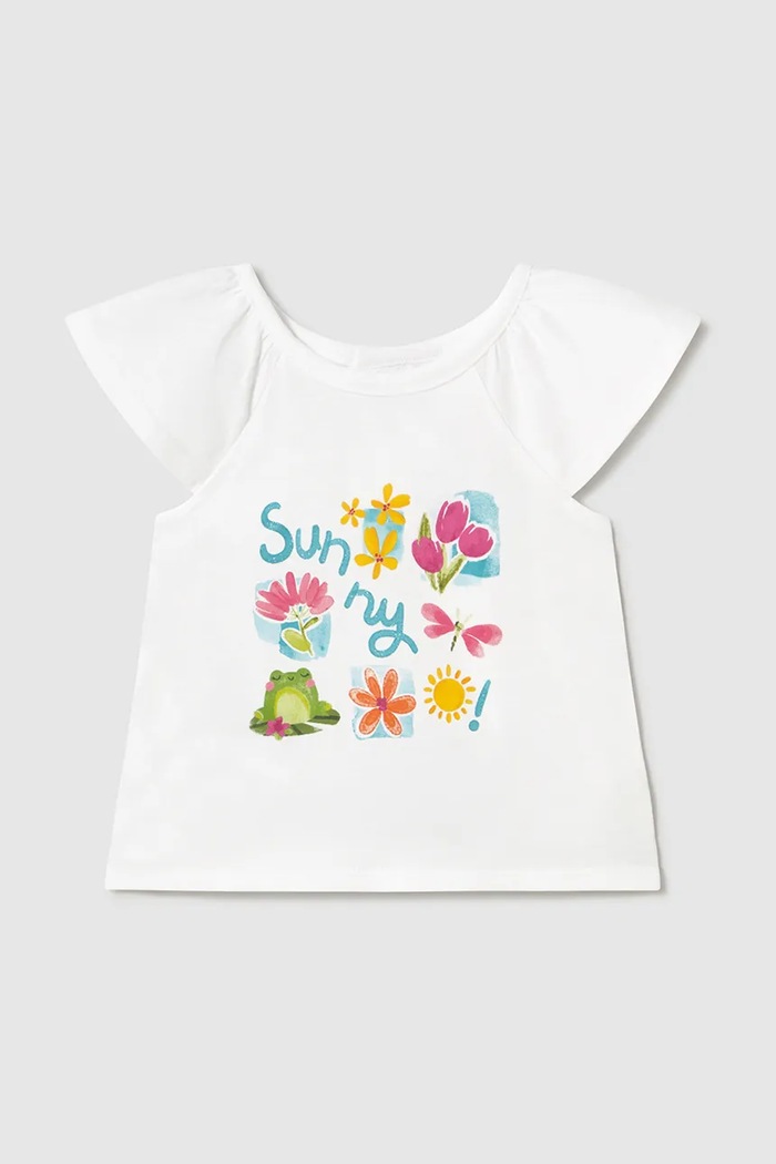 Mayoral komplet bawełniany dziecięcy 1232.4J.Baby.PPYA turkusowy SS25