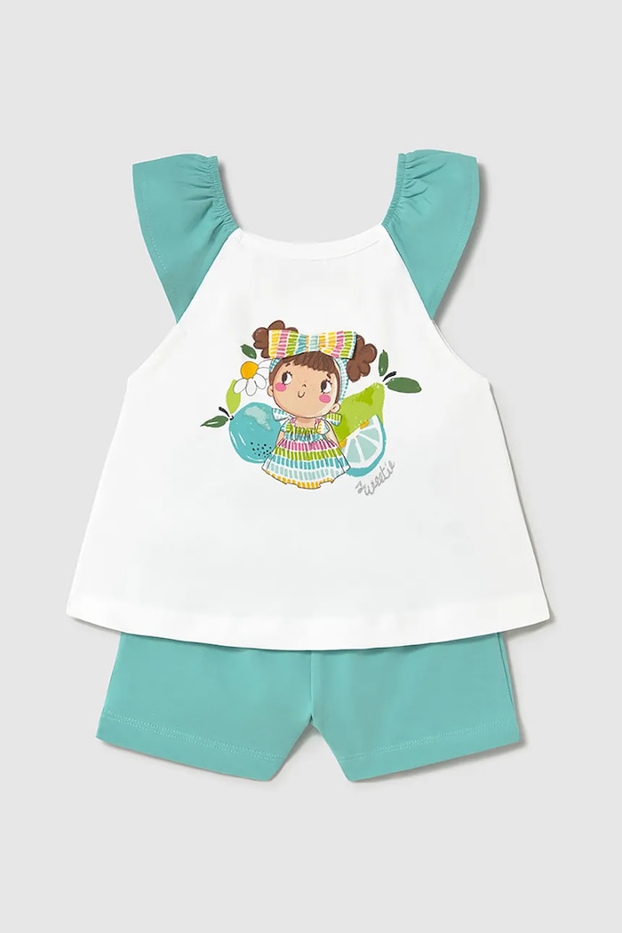 Mayoral komplet dziecięcy z elastanem turkusowy 1234.4L.Baby.PPYA