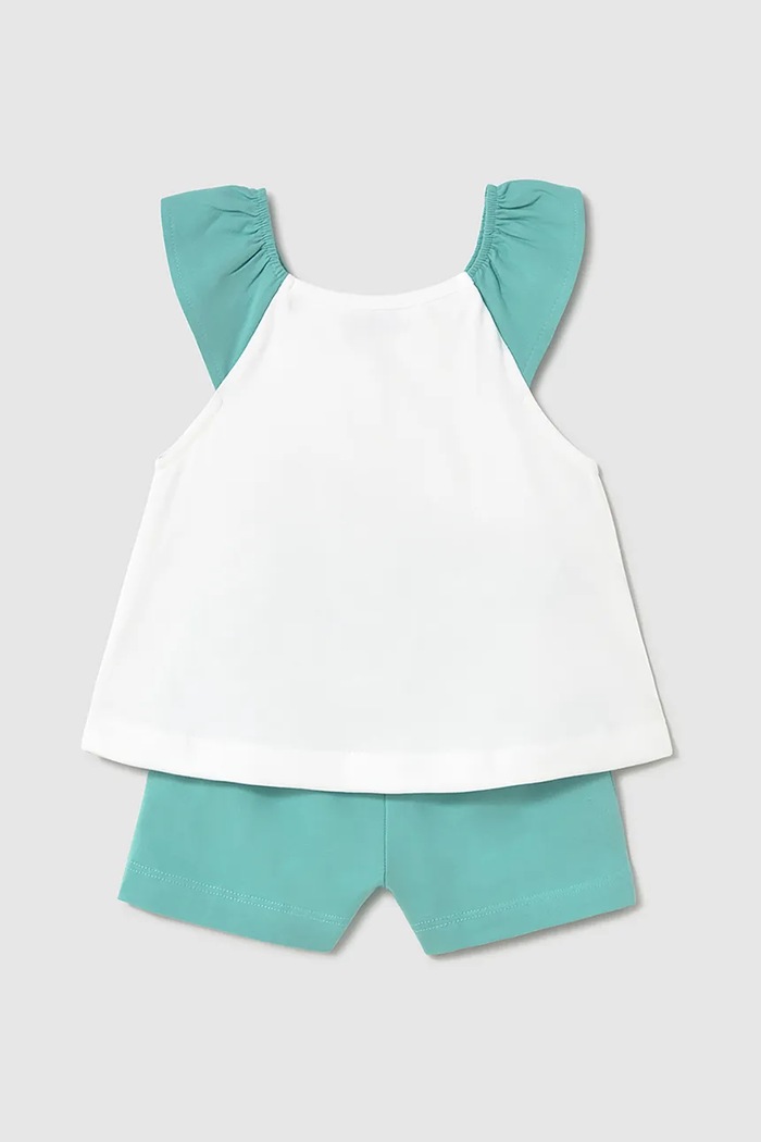 Mayoral komplet dziecięcy 1234.4L.Baby.PPYA turkusowy SS25
