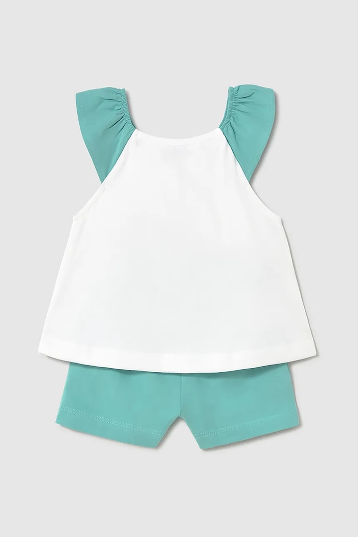 Mayoral komplet dziecięcy 1234.4L.Baby.PPYA turkusowy SS25