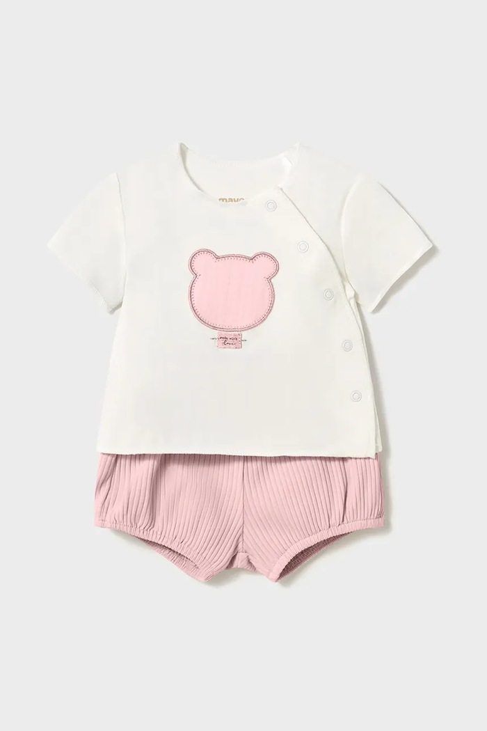 Mayoral Newborn komplet niemowlęcy aplikacja różowy 1259.G.1A.Newborn.PPYH