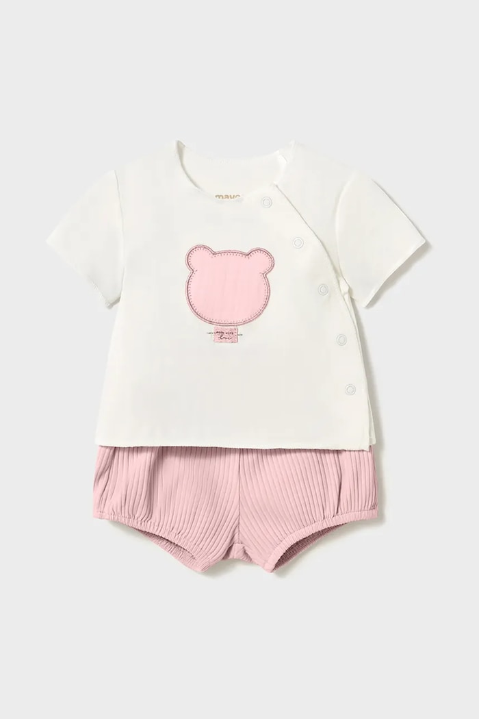 Mayoral Newborn komplet niemowlęcy aplikacja różowy 1259.G.1A.Newborn.PPYH