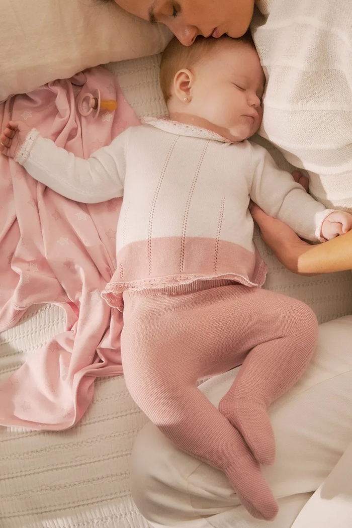 Kojenecká sada Mayoral Newborn pletenina růžová 1587.2D.Newborn