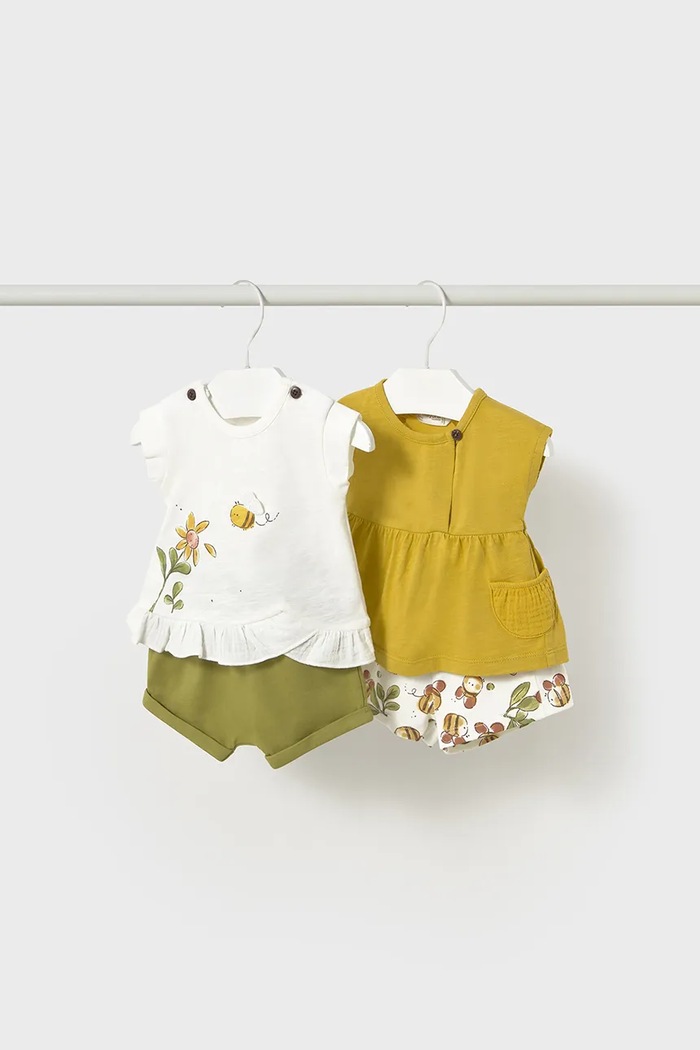 Комплект за бебета Mayoral Newborn еластичен зелен 1664.2F.Newborn.PPYH