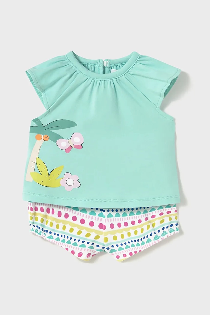 Комплект за бебета Mayoral Newborn (2 броя) 1671.2T.Newborn.PPYH тюркоазен SS25