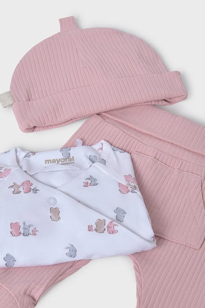 Komplet za bebe Mayoral Newborn 9906.G.1A.Newborn.PPYH roza SS25