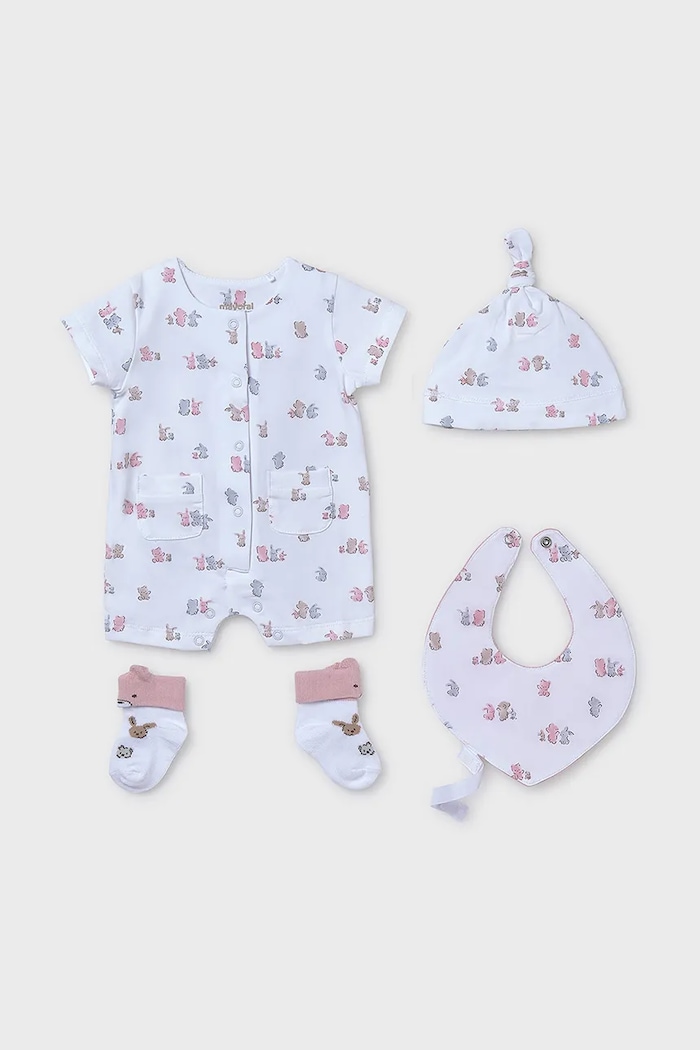 Komplet za bebe Mayoral Newborn Planet friendly roza 9910.G.1A.Newborn.PPYH