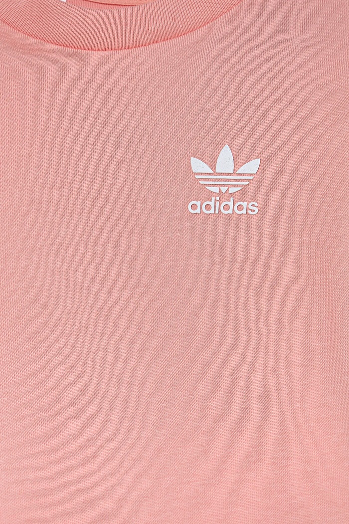 DÍVKA Dětská bavlněná souprava adidas Originals JI5835 oranžová
