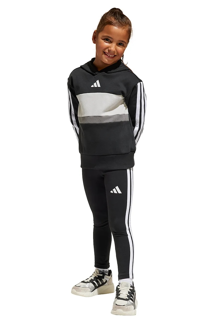 Dětská tepláková souprava adidas SPORTY STREET pletenina černá JI6218