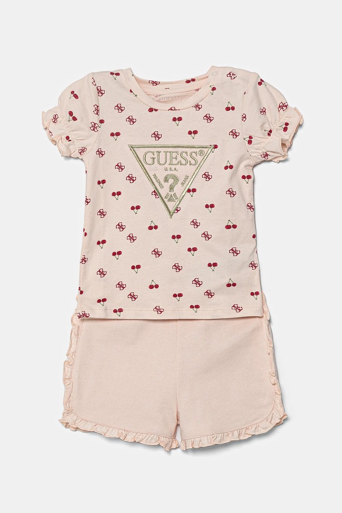 Guess komplet niemowlęcy wzorzyste pomarańczowy A5GG03.K6YW4.PPYA