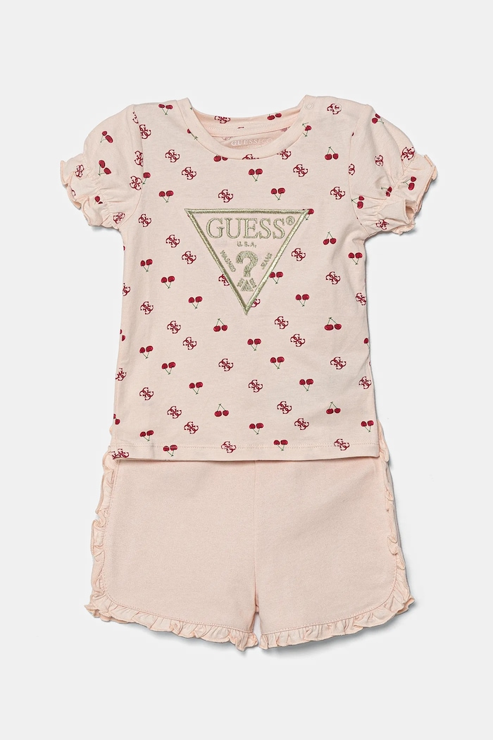 Guess komplet niemowlęcy wzorzyste pomarańczowy A5GG03.K6YW4.PPYA