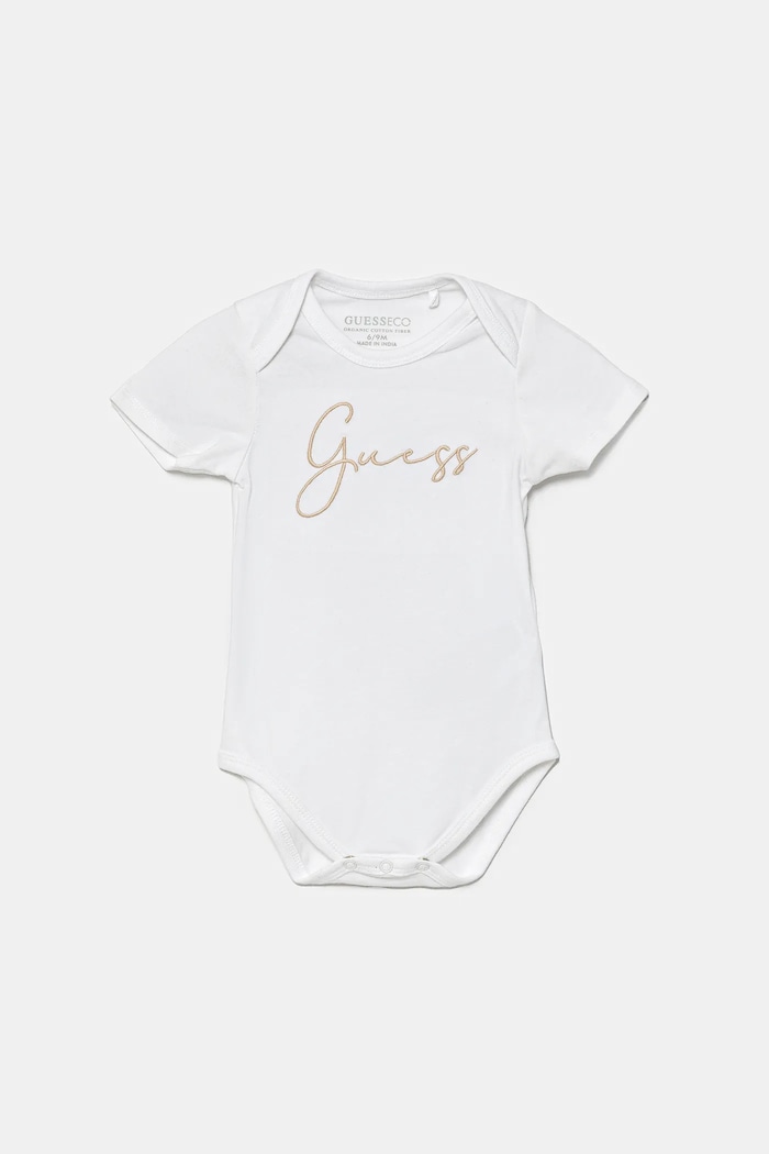 Guess komplet bawełniany niemowlęcy H5GW02.KAN00.PPYA beżowy SS25