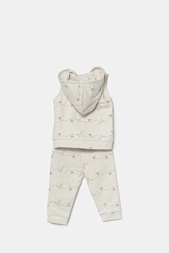 Guess komplet bawełniany niemowlęcy H5GW02.KAN00.PPYA beżowy