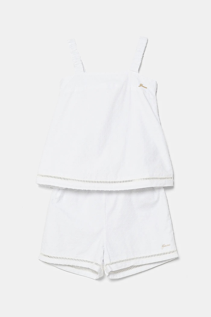 Guess komplet bawełniany dziecięcy bawełna biały J5GG00.WH6M4.PPYA