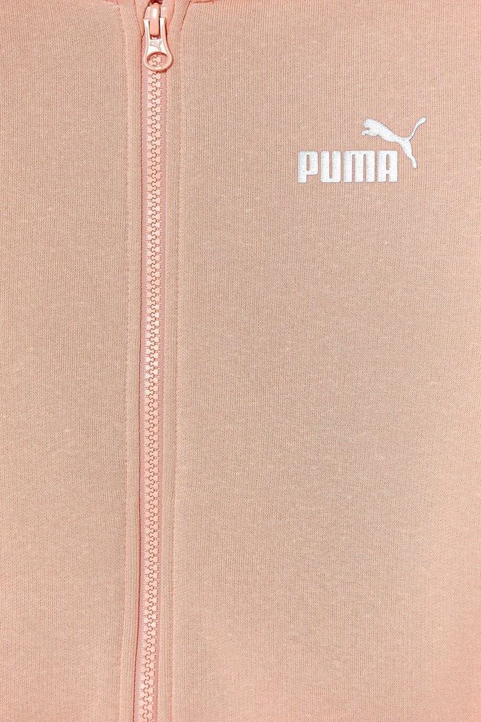 Dziewczynka Puma dres dziecięcy Metallic Hooded Sweat Suit TR 686305 pomarańczowy