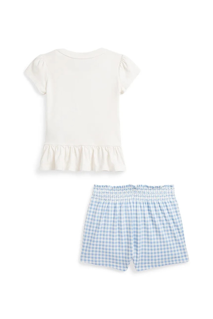 Бебешки памучен комплект Polo Ralph Lauren 310964041001 син SS25