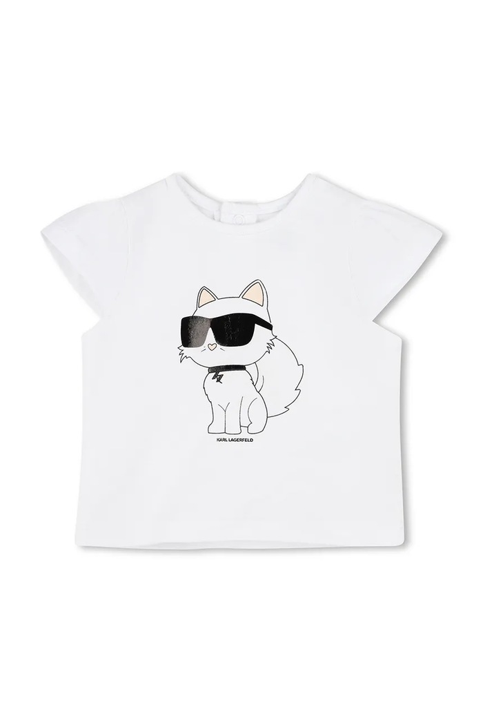 Κοριτσίστικα Karl Lagerfeld Παιδικό βαμβακερό σετ Karl Lagerfeld Z30517.86.108 λευκό