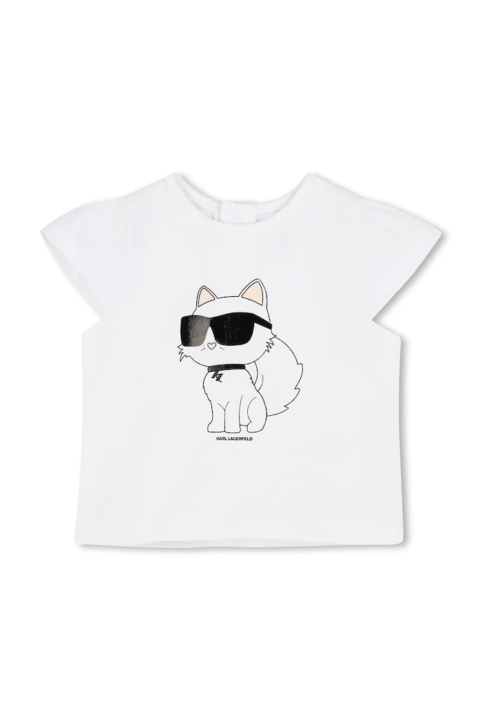 Κοριτσίστικα Karl Lagerfeld Παιδικό βαμβακερό σετ Karl Lagerfeld Z30517.86.108 λευκό