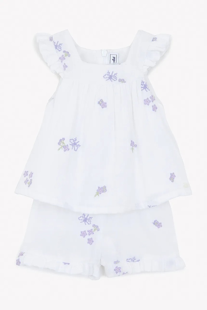 Tartine et Chocolat set de bumbac pentru bebelusi CA37031.60.74 alb SS25