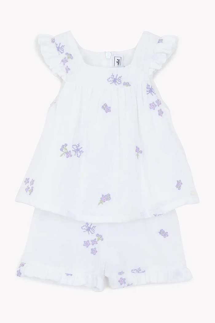 Pamučni komplet za bebe Tartine et Chocolat CA37031.80.94 bijela SS25