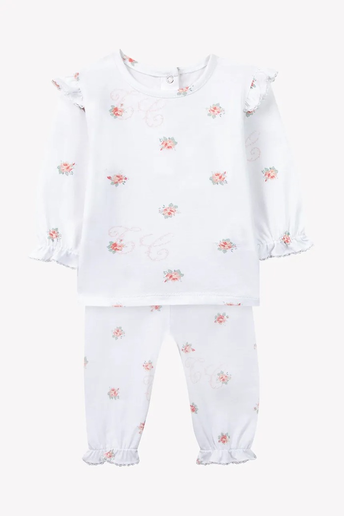 Pamučna pidžama za bebe Tartine et Chocolat komplet bijela CA54180.80.86