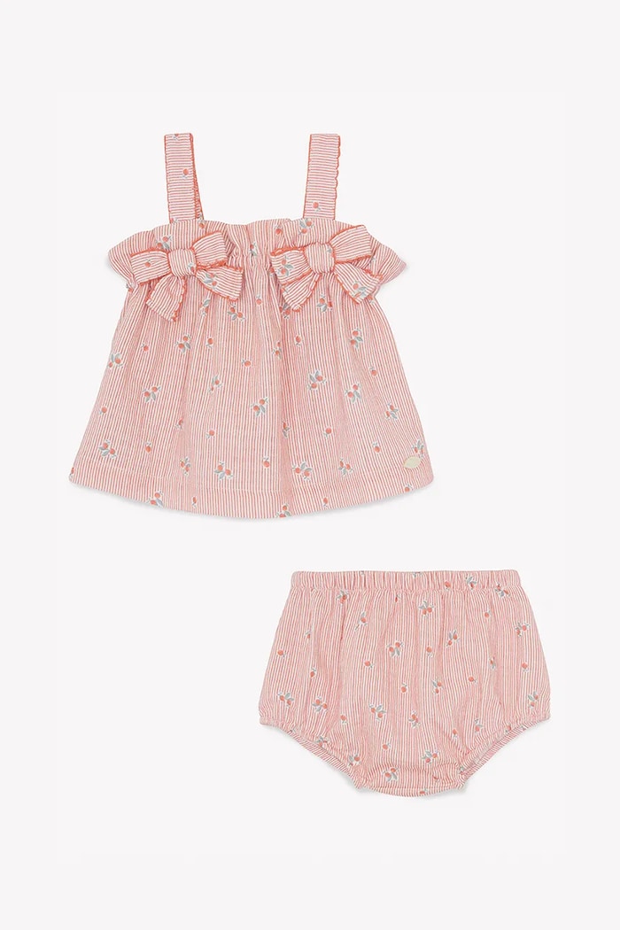BIMBA Tartine et Chocolat completo in cotone neonato/a CA37001.60.74 arancione