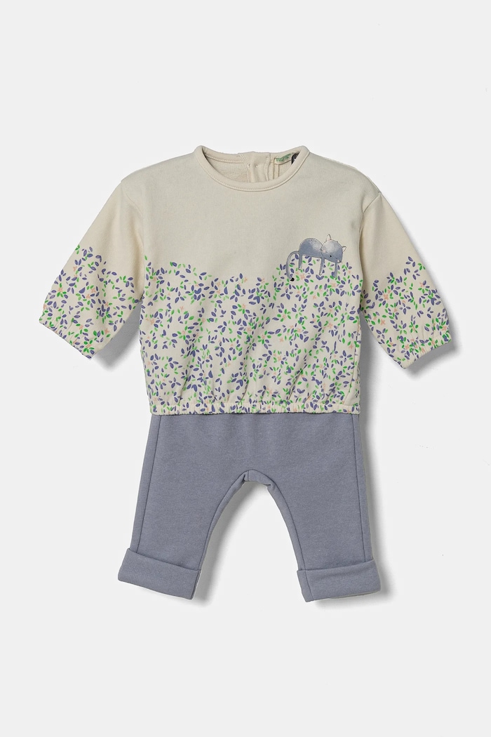 United Colors of Benetton komplet niemowlęcy dzianina beżowy 34ESAK011.W.Seasonal