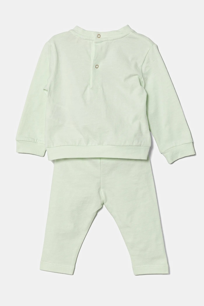 Elisabetta Franchi komplet bawełniany niemowlęcy ENCD097.0.JF054 zielony SS25