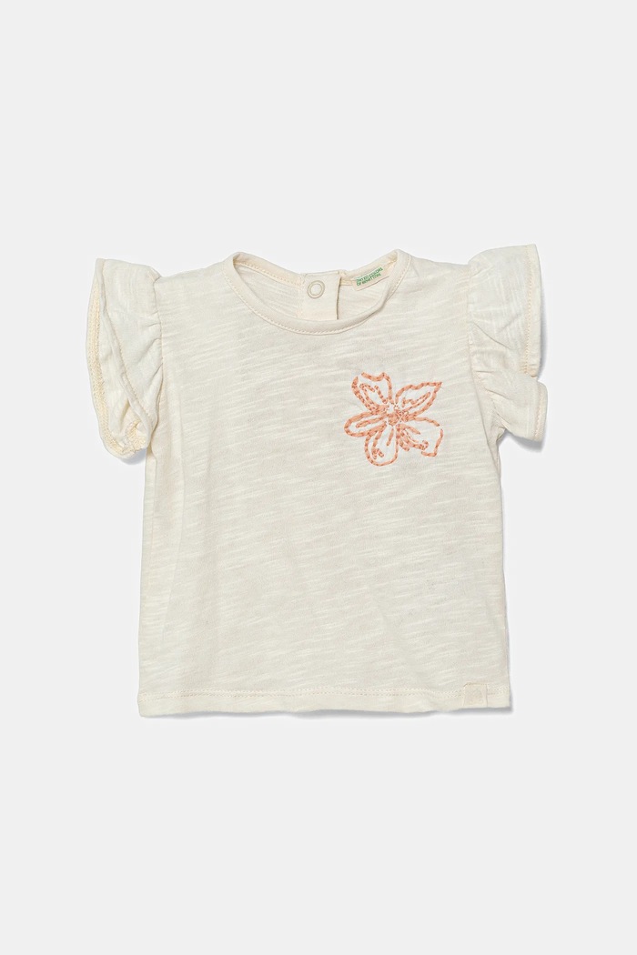 Dětská bavlněná souprava United Colors of Benetton 3O7SAK015.W.Seasonal béžová SS25