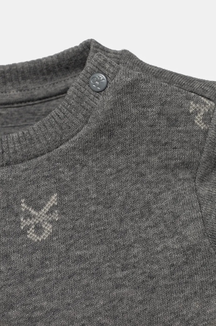 Chłopiec Calvin Klein Jeans dres bawełniany niemowlęcy IN0IN00264.PPYA szary