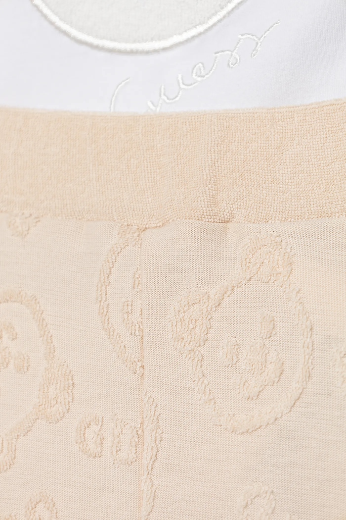 Guess komplet bawełniany niemowlęcy H4RW14.KBU64.PPYA beżowy