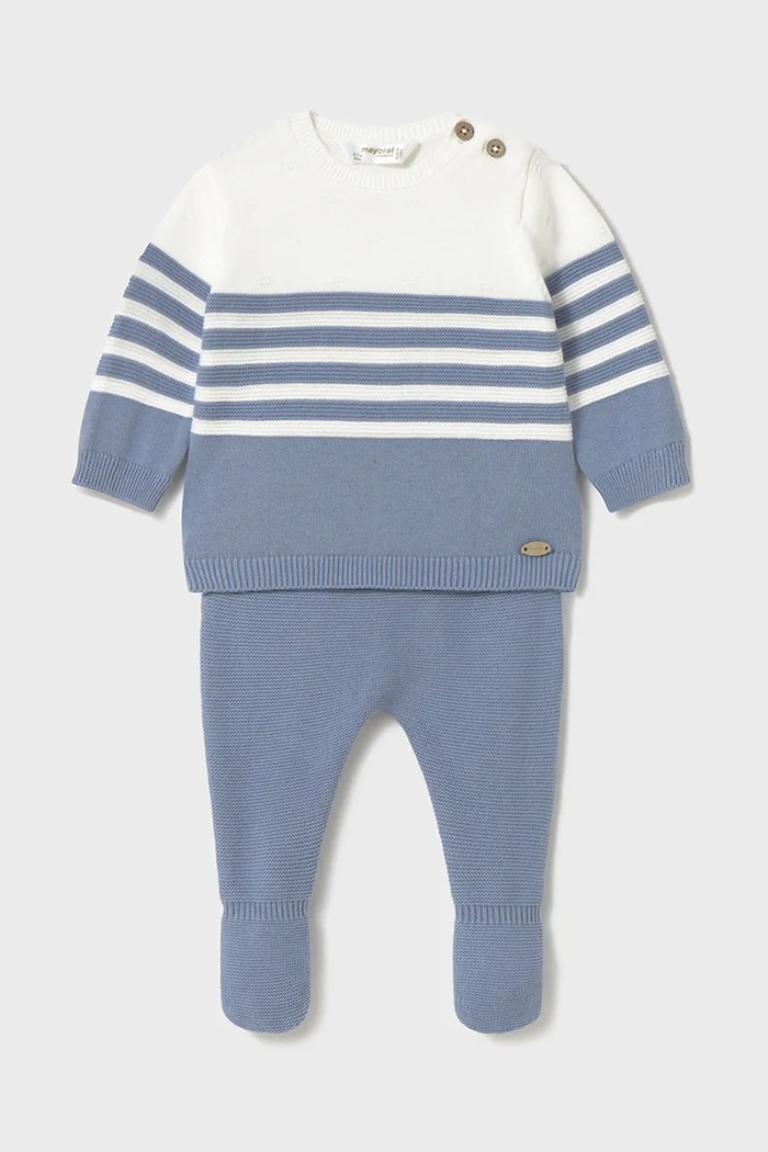 Mayoral Newborn compleu bebe 2-pack bumbac albastru 1556.1E.Newborn.PPYH