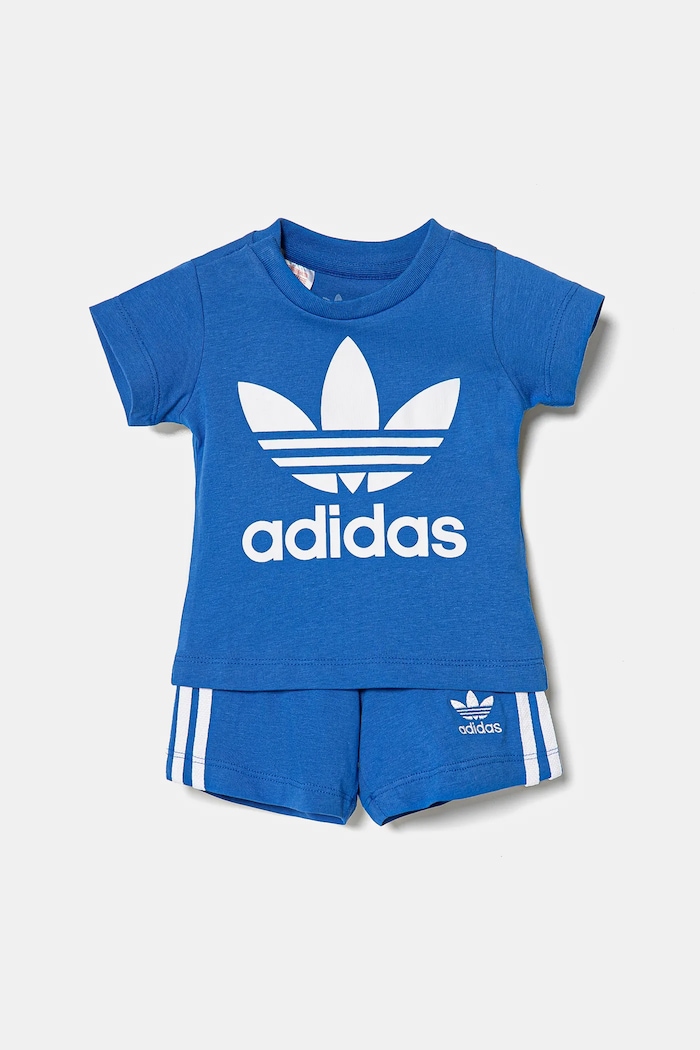 adidas Originals komplet bawełniany dziecięcy aplikacja niebieski JC6581