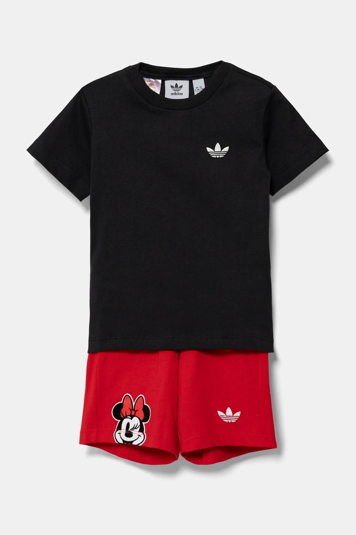 Dětská bavlněná souprava adidas Originals pletenina černá JD0575