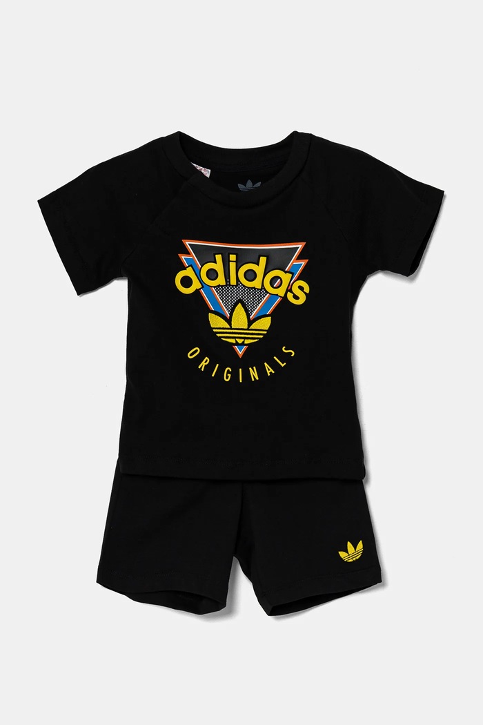 adidas Originals komplet bawełniany dziecięcy nadruk czarny JN4535