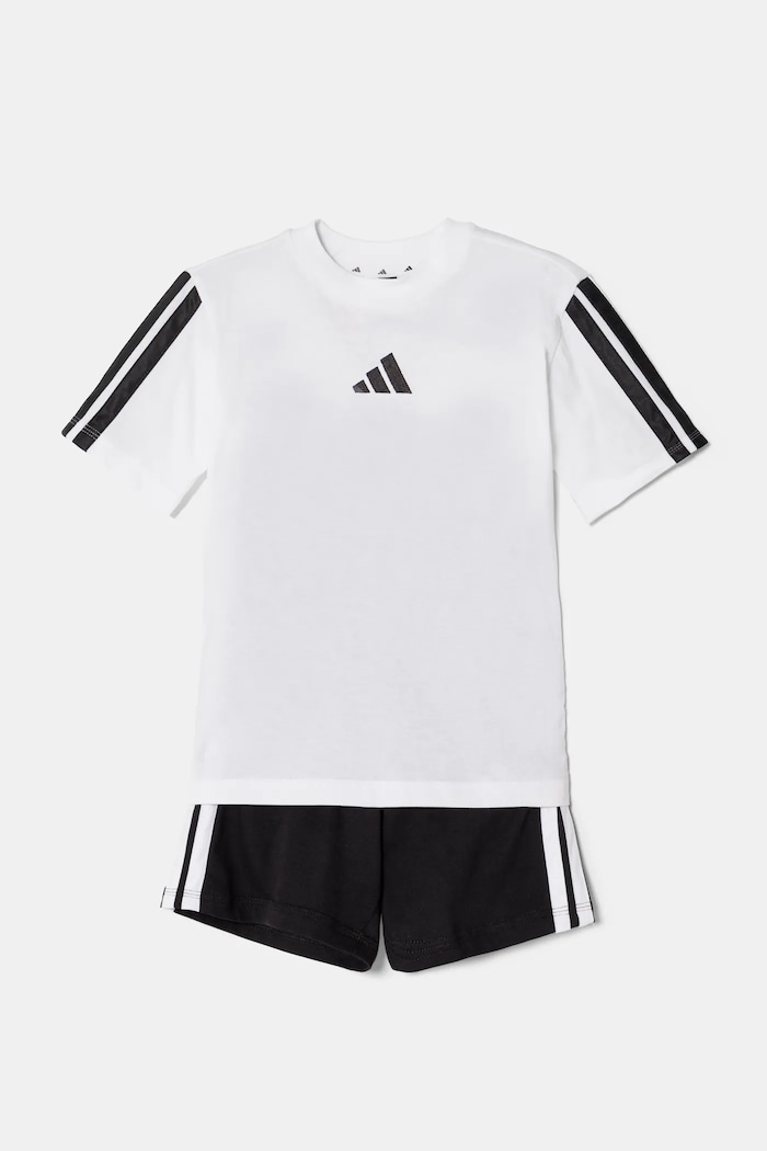 adidas komplet bawełniany dziecięcy JE1401 biały SS25