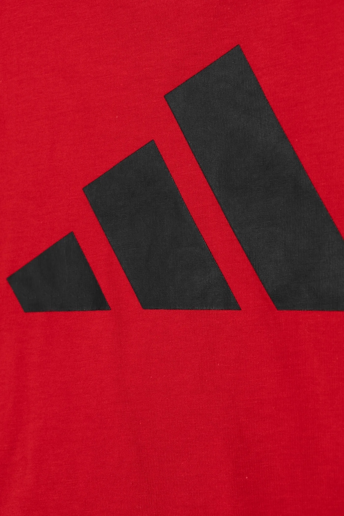 Dětská bavlněná souprava adidas červená JC9723