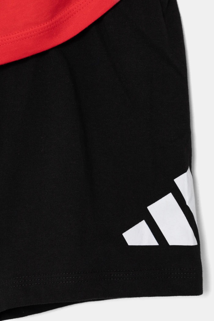 Dětská bavlněná souprava adidas JC9723 červená